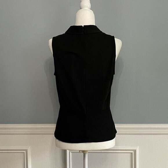 J.Mclaughlin High Neck Peplum Top Sweater Black Size Large - Picture 3 of 6